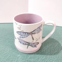 Vintage Dragonfly Ceramic Coffee Tea Mug, Seeds and Sunshine Oversized 20 Ounce Mug