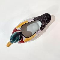 Vintage Ceramic Mallard Duck Figurative Planter Pot