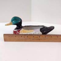 Vintage Ceramic Mallard Duck Figurative Planter Pot