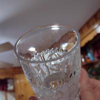 Vintage Westmoreland Princess Feather Clear 9 Ounce Flat Tumblers, Set of Three, EAPG Drinking Glasses, Manganese Glass, UV Reactive Glass