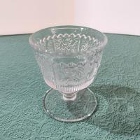 Vintage Westmoreland Princess Feather Clear Low Sherbet Cup, EAPG Dessert Cup, Manganese Glass