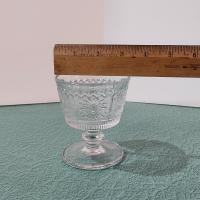 Vintage Westmoreland Princess Feather Clear Low Sherbet Cup, EAPG Dessert Cup, Manganese Glass