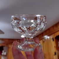 Vintage Federal Glass Footed Dessert Coupes, Set of 4, Pressed Glass Ice Cream Bowls Dishes, FEG15 Pattern