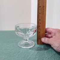 Vintage Federal Glass Footed Dessert Coupes, Set of 4, Pressed Glass Ice Cream Bowls Dishes, FEG15 Pattern