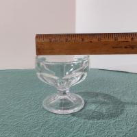 Vintage Federal Glass Footed Dessert Coupes, Set of 4, Pressed Glass Ice Cream Bowls Dishes, FEG15 Pattern