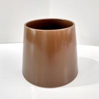 Vintage Fern Leaf Copper Brown Jar Candle Topper Ceramic Shade