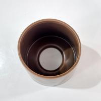 Vintage Fern Leaf Copper Brown Jar Candle Topper Ceramic Shade