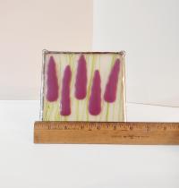 Lavender Flowers Fused Glass Window Hanging