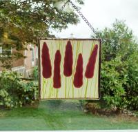 Lavender Flowers Fused Glass Window Hanging