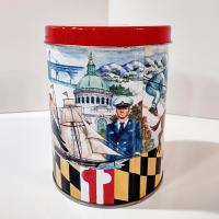 Vintage Fishers Popcorn Maryland Themed Tin, Maryland Lover Gift
