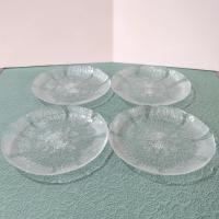 Vintage Arcoroc Fleur 7 1/2 Inch Luncheon Salad Plates, Set of 4
