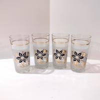 Vintage Cerve DeValbor Italy Highball Glasses, Set of Four, 1960's MCM Retro Barware