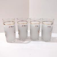 Vintage Cerve DeValbor Italy Highball Glasses, Set of Four, 1960's MCM Retro Barware