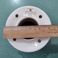 Vintage Home Interiors Heart Flag Ceramic Candle Shade Jar Topper, Americana Patriotic Decor