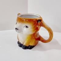 Vintage Fox Ceramic Coffee Tea Mug, Fox Figurative Mug