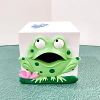 Vintage Green Frog Tissue Box Holder Dispenser, Spring Kleenex Box Cover