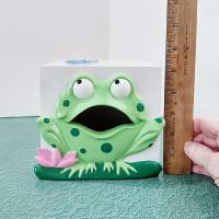 Vintage Green Frog Tissue Box Holder Dispenser, Spring Kleenex Box Cover