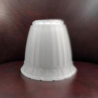Vintage Ribbed Frosted Glass Lamp Light Shade, Bell Shaped Replacement Shade