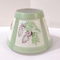 Vintage Large Floral Motif Ceramic Jar Candle Shade Topper, Country Cottage Candle Accessory