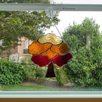 Stained Glass Fall Tree Suncatcher, Autumn Tree Window Decoration, Halloween Fall Decor