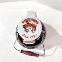 Vintage Large Glass Beer Growler, Ocean Pride Crab Beer Growler Bottle with Ceramic Rubber Gasket Lid