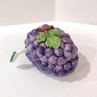 Vintage Ceramic Grape Cluster Covered Jam Pot, Lord and Taylor Grape Lidded Jelly Bowl Dish