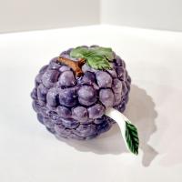 Vintage Ceramic Grape Cluster Covered Jam Pot, Lord and Taylor Grape Lidded Jelly Bowl Dish