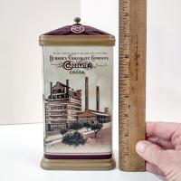 Vintage Hershey Cocoa House Tin Box, Retro Metal Storage Container