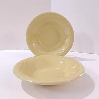 Vintage Home and Garden Party The Country Garden Collection Yellow Coupe Soup Cereal Salad Bowls, Set of Two