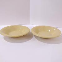 Vintage Home and Garden Party The Country Garden Collection Yellow Coupe Soup Cereal Salad Bowls, Set of Two
