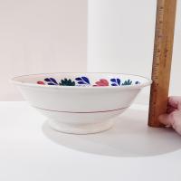 Vintage Societe Ceramique Maestricht Holland Boerenbont Earthenware Large Serving Bowl