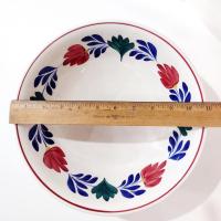 Vintage Societe Ceramique Maestricht Holland Boerenbont Earthenware Large Serving Bowl