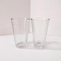 Vintage Libbey Hoops 16 Ounce Cooler Glasses / Tumblers, Set of 2, Ice Tea Glasses
