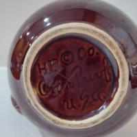 Vintage Hull Pottery Brown Drip Glaze Ceramic Teapot with Lid