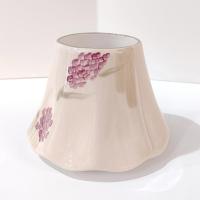 Vintage Home Interiors Purple Lilac and Bumble Bee Ceramic Candle Shade, Hyacinth Floral Candle Topper