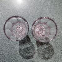 Vintage Anchor Hocking Fountainware Clear Footed Soda Tumblers,  Milkshake Ice Cream Sundae Glasses, Set of Two