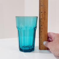 Vintage Ikea Pokal Teal Blue 14 Ounce Glasses Tumblers, Set of Two