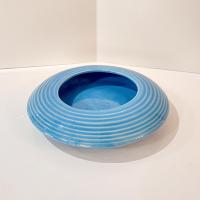 Vintage Aqua Blue Ceramic Ikebana Vase, Jonathan Adler Happy Chic Planter Pot