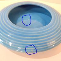 Vintage Aqua Blue Ceramic Ikebana Vase, Jonathan Adler Happy Chic Planter Pot