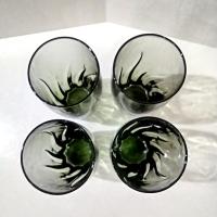 Vintage Anchor Hocking Central Park Ivy Green Iced Tea Glasses, Set of Four