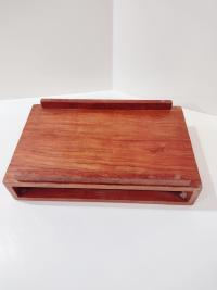 Vintage Hand Crafted Wooden Jewelry or Collection Display Box with Drawer Tray and Glass Top Window, Collectors Display Case