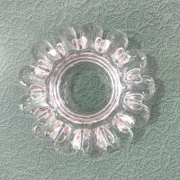 Vintage Kosta Boda Goran Warrf Krinolin Pillar Candle Holder or Ashtray, Swedish Scandinavian Art Glass