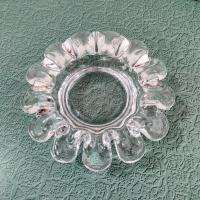 Vintage Kosta Boda Goran Warrf Krinolin Pillar Candle Holder or Ashtray, Swedish Scandinavian Art Glass