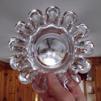 Vintage Kosta Boda Goran Warrf Krinolin Pillar Candle Holder or Ashtray, Swedish Scandinavian Art Glass