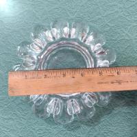 Vintage Kosta Boda Goran Warrf Krinolin Pillar Candle Holder or Ashtray, Swedish Scandinavian Art Glass