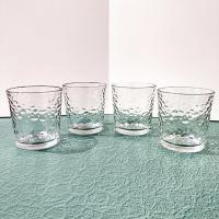 Vintage Libbey 12 Ounce Pebble Textured Lowball Whiskey Rocks Glasses, Set of Four
