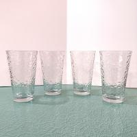Vintage Libbey 16 Ounce Pebble Textured Tumblers Drinking Glasses, Set of Four