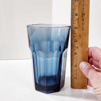 Vintage Libbey Gibraltar Dusky Blue Flat Iced Tea Glass, Blue Glass Tumbler