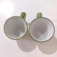 Vintage Dansk Lime Twist Coffee Tea Ceramic Mugs, Set of Two