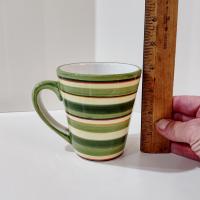 Vintage Dansk Lime Twist Coffee Tea Ceramic Mugs, Set of Two